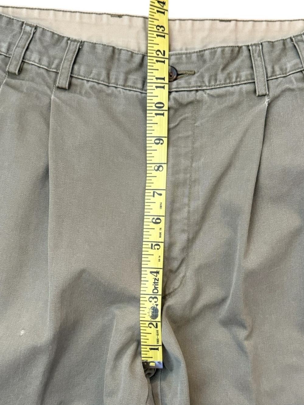 VTG Y2K Banana Republic Pleated Khaki Pants Olive Green 32x32 Fits 31x28.5 Fair - Picture 11 of 16